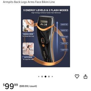 Black and Gold Hair Removal Device